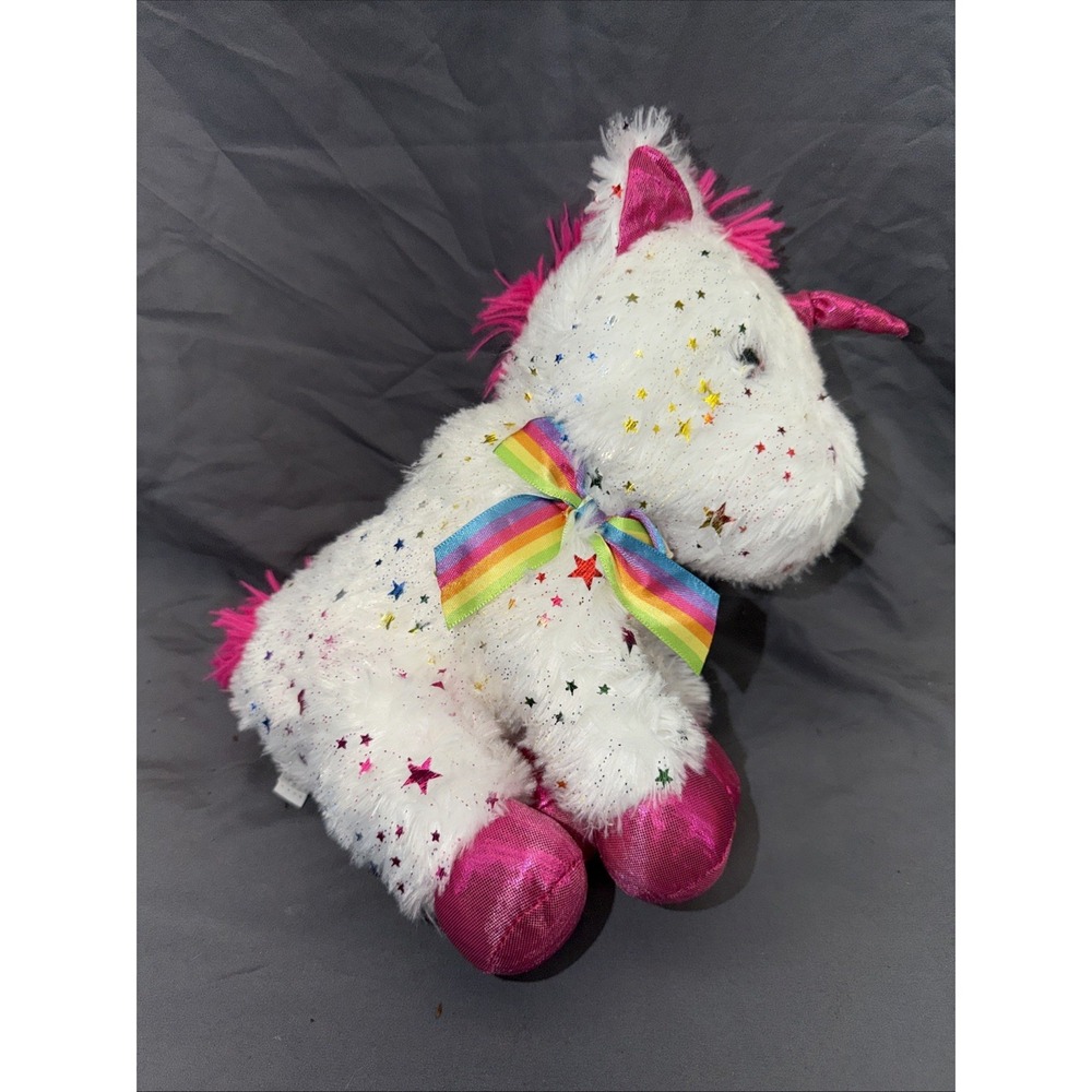 EUC Toy Factory 13" Sparkling Unicorn Plush Toy Stuffed Animal- No Stains/tears